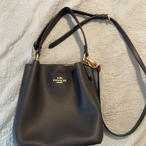 Coach leather bucket crossbody bag
